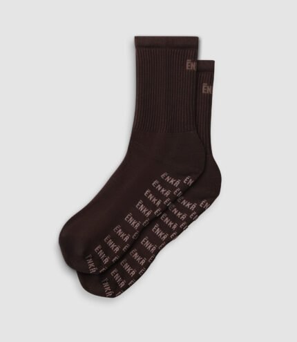 Chaussettes de pilates marron ENKR