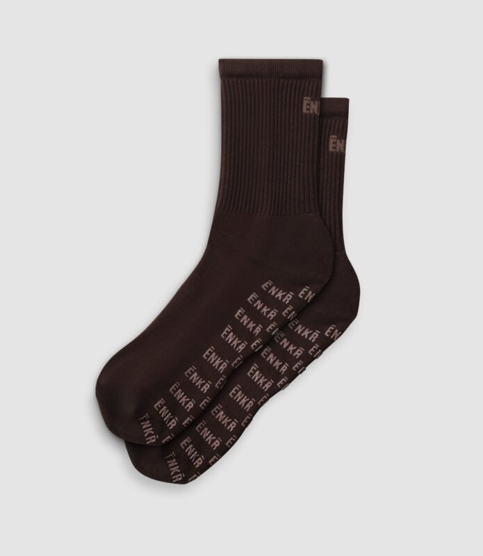 Chaussettes de pilates marron ENKR