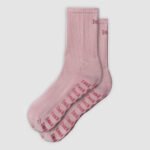 Chaussettes de pilates anti-dérapantes roses